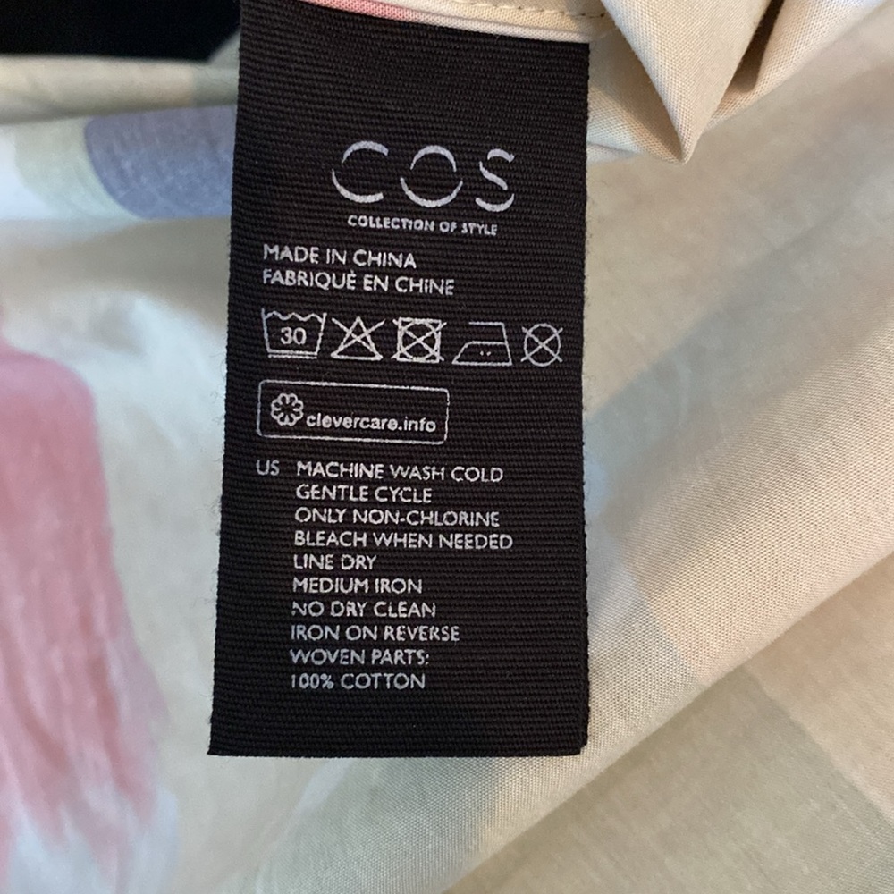 Cos Color Block Watercolor Top Size Small - image 7